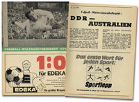 DDR - Australien. Gruppenspiel 14.6.74 in Hamburg. Lipphardt Sportprogramm.