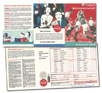 World Cup 1958. Programm from Coca Cola<br>-- Estimatin: 40,00  --