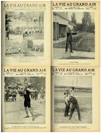 Mit zahlreichen Berichten von den Olympischen Spielen 1900 in Paris (ca. 125 Seiten mit ca. 200 S/W-Fotos) in "La vie au Grand Air". Jahrgang 1900 Nr. 69-120 (7.1.1900 bis 30.12.1900; 50 Hefte), kompletter Jahrgang gebunden.