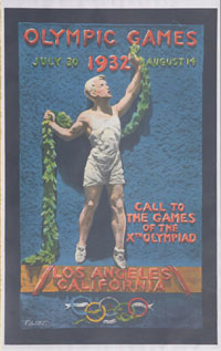 Olympic Games Los Angeles 1932. Official Poster<br>-- Estimate: 1200,00  --