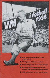 VM i fotbol 1958. Gesamtprogramm "Idrottsbladet".