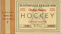 Ticket Hockey Olympic Games 1936<br>-- Estimation: 60,00  --