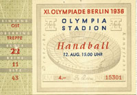 Olympic Games 1936 Berlin Ticket Handball