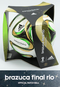 Adidas Brazuca Official Match Ball FIFA World Cup Brazil" 2014 und den Aufdruck "brazuca Final Rio. Official match Ball".  In original Verpackung.<br>-- Schtzpreis: 150,00  --