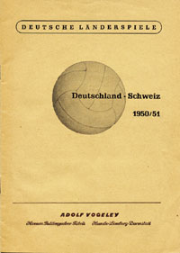 Deutsche Lnderspiele. Deutschland Schweiz 1950/51.<br>-- Schtzpreis: 120,00  --