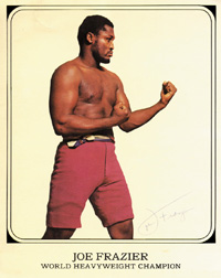 Boxing Autograph. Joe Frazier