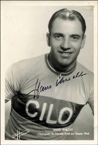 Autograph Hans Knecht Cycling Swiss 1938