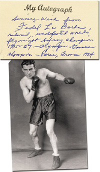 Olympic Games 1924 Autograph boxing<br>-- Stima di prezzo: 65,00  --
