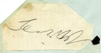 (1910-1977) Blancobeleg (13x6,5 cm) mit original Signatur von Jzsef Vrszegi (HUN) aufmontiert auf Karton. Bronzemedaille bei den Olympischen Spielen 1948 im Speerwerfen, 15x8 cm.