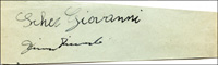 (1908-1951) Blancobeleg mit original Signatur von Riccardo Divora (ITA). Silbermedaille im Rudern (Vierer) bei den Olympischen Spielen 1932 mit Italien. 11,5x3 cm.