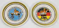 Wrld Cup 1974 two stein plates<br>-- Estimatin: 65,00  --