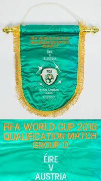 Football Match pennant Austria vs Ireland 2017