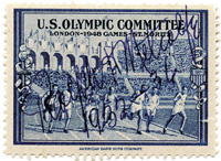 (1910-1978) Original Signatur von Ralph Metcalfe (USA) auf "American Olympic Committee  Helsinki-1940-St.Moritz". Verstorbener Olympiasieger 1936 ber 4x100m und Zweiten 1932 ber 100m. 4,5x3,2 cm.