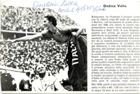 (1916-2006) Originalsignatur von Treisbonda Valla (ITA) auf einem Reprofoto. Goldmedaillen-Gewinnerin bei den Olymischen Spielen 1936 fr Italien ber 80m Hrden, 16x10,5 cm.