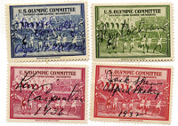 Olympic Games 1936 - 1956 Autograph USA Gold