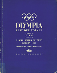 Olympia - Fest der Vlker. Erster Film von den Olympischen Spielen Berlin 1936. Gestaltung Leni Riefenstahl. TOBIS Erstes Presseheft.<br>-- Schtzpreis: 300,00  --