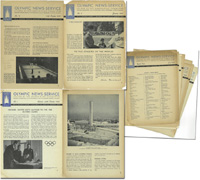 Olympic Games Helsinki 1940 Official Bulletin<br>-- Estimate: 300,00  --