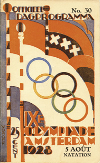 IXe Olympiade Amsterdam 1928, 5 Aout. Natation. No.30 (Tages-Programm Schwimmen 5.8.1928).<br>-- Schtzpreis: 100,00  --