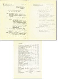 Zwei Verffentlichungen des Organisationskomitte fr die XI.Olympiade Berlin 1936 ber das Sicherheitskonzept, internen Ablauf und interne Regieanweisungen whrend der Erffungsfeier (1.8.1936) und der Schlufeier (16.8.1936). "Minutenprogramm" -- "Nur fr