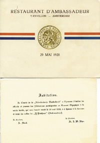 Olympic Games 1928 Football Official Invitation