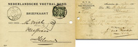 (1877-1951) Handschriftliche Postkarte des hollndischen Fuballverbandes geschrieben von Cornelis August Wilhelm Hirschman am 14.10.1905. Hirschmann ist neben Robert Guerin der Grndvater der FIFA am 21.5.1904. Hirschmann war auch der dritte (Interims)- P
