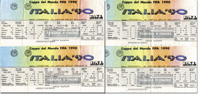 World Cup 1990. 4 various German match Tickets<br>-- Stima di prezzo: 80,00  --