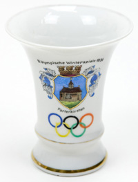 Olympic Winter Games 1936 porcelain vase