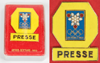 Olympic Games Grenoble 1968. Press Bagde