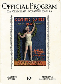 Xth Olympiad Los Angeles U.S.A. 1.8.1932. Olympic Park. (Athletics, fencing. Wrestling, Cycling).<br>-- Schtzpreis: 45,00  --
