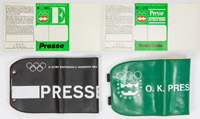 Olympic Winter Games 1964. 3 Press Armbands<br>-- Estimate: 50,00  --