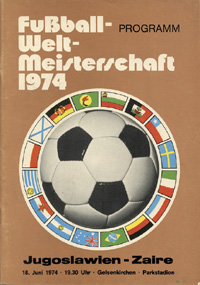 Programme: World Cup 1974  Zaire v Jugoslawia<br>-- Estimatin: 80,00  --