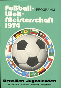 World Cup 1974. Programm Brasil  v Jugoslawia<br>-- Estimate: 90,00  --