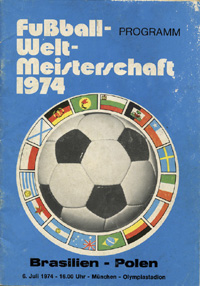 World Cup 1974. Programme Brasil vs poland<br>-- Estimate: 80,00  --
