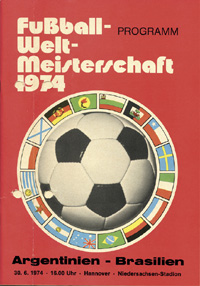 World Cup 1974. Programm Brasil v Argentina