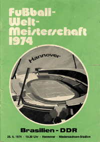 World Cup 1974. Programm Brasil v GDR<br>-- Stima di prezzo: 50,00  --