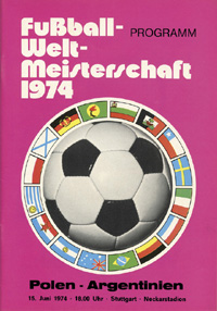 World Cup 1974. Programme Poland v Argentina