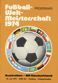 World Cup 1974. Programme Australia vs Germany<br>-- Stima di prezzo: 100,00  --