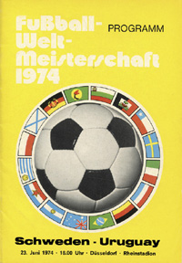 World Cup 1974. Programme Sweden v Uruguay