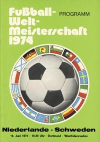 World Cup 1974. Programme Netherlands v Sweden<br>-- Estimate: 80,00  --