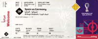 World Cup 2022 Ticket Germany v Spain<br>-- Stima di prezzo: 100,00  --
