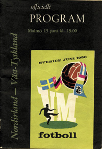 Programme: World Cup 1958. Northern Irland v GER