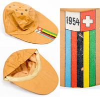 World Cup 1954. Souvenir Leather hat<br>-- Stima di prezzo: 180,00  --