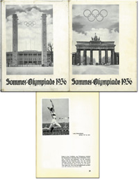 Sommer-Olympiade 1936 Werk 1 und 2. Mit den meist fehlenden Schutzumschlgen!.<br>-- Schtzpreis: 250,00  --