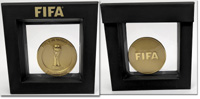 FIFA U-20 World Cup Poland 2019. Offizielle Teilnehmermedaille Bronze, vergoldet, 5 cm. Im original Etui.