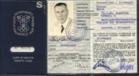 Olympic Games Grenoble 1968 ID-Card<br>-- Stima di prezzo: 80,00  --