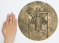 World Cup 1958. French Commeorative plaque<br>-- Stima di prezzo: 650,00  --