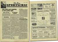 Freundschaftsspiel FC Liverpool v BC Augsburg am18.5.1952 in Augsburg. Programm "Die Blaue Sportschau".<br>-- Schtzpreis: 75,00  --