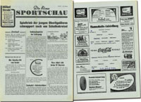 Freundschaftsspiel 1860 Mnchen v Schalke 04 in Mnchen am 18.6.1955. Programm "Die Blaue Sportschau".