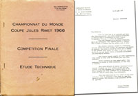 Championat du Monde 1966. Competition Finale. Etude Technique.