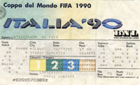 Italia '90. Viertelfinale: Deutschland  - CSSR. 1.7.1990 Mailand. 15x9 cm.